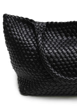 Load image into Gallery viewer, Woven Tote Bag - Black-LA TRIBE-P&amp;K The General Store
