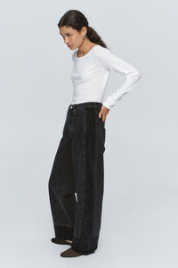Border Jean - Black/Black Washed-MARLE-P&amp;K The General Store