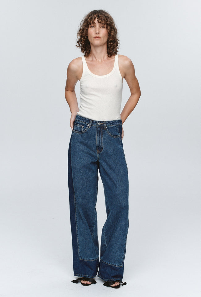 Border Jean - Washed Indigo-MARLE-P&amp;K The General Store