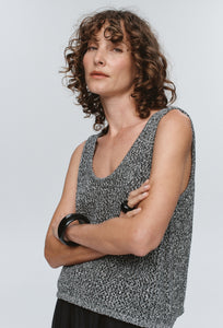 Nova Top - Black / Ivory Melange-MARLE-P&amp;K The General Store