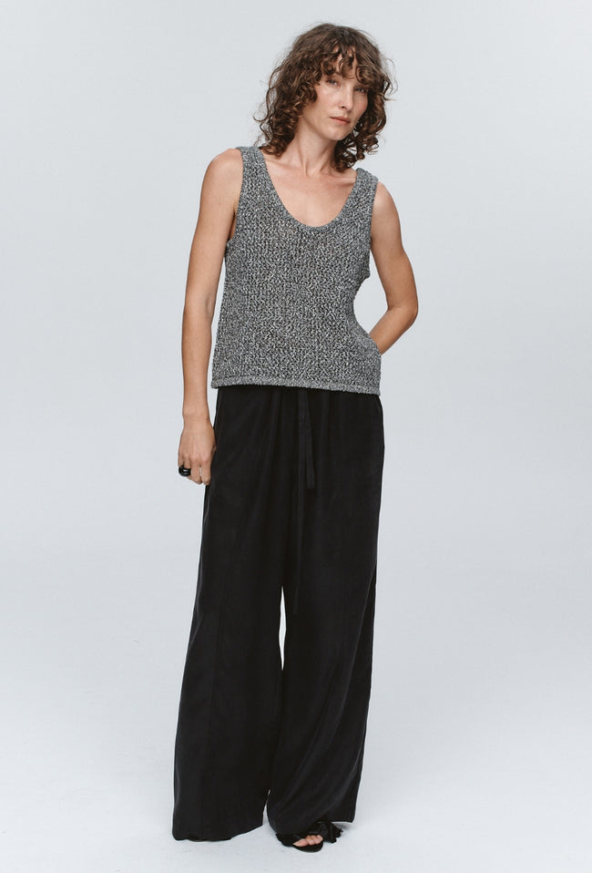 Nova Top - Black / Ivory Melange-MARLE-P&amp;K The General Store