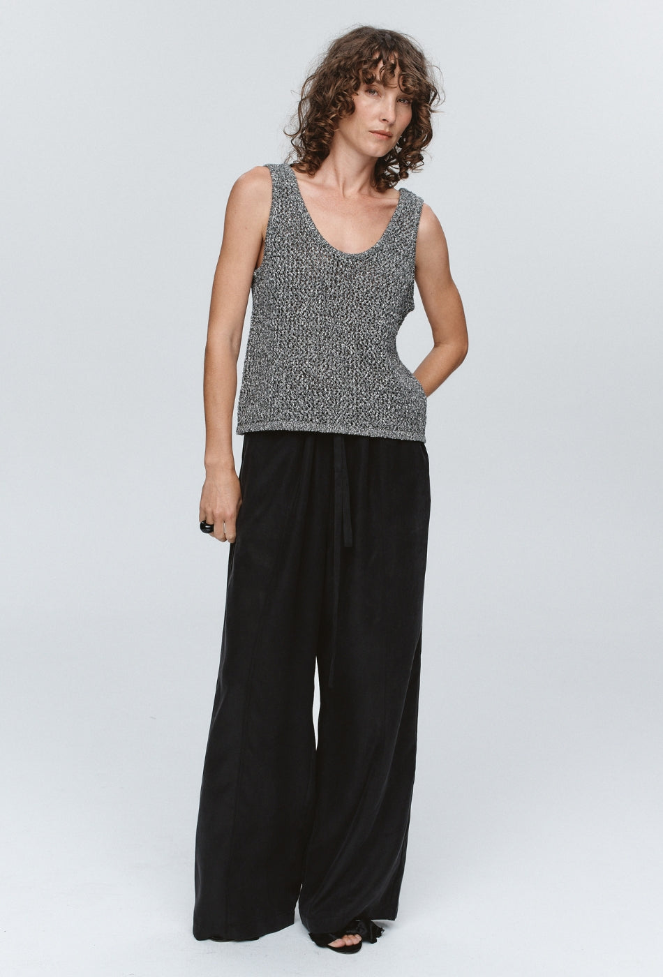 Nova Top - Black / Ivory Melange-MARLE-P&K The General Store