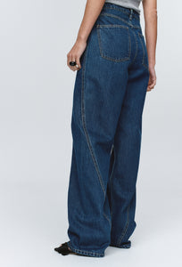 Relaxed Curved Jean - Washed Indigo-MARLE-P&amp;K The General Store