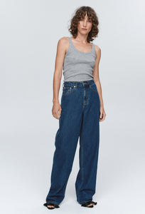 Relaxed Curved Jean - Washed Indigo-MARLE-P&amp;K The General Store