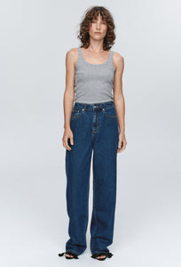 Relaxed Curved Jean - Washed Indigo-MARLE-P&amp;K The General Store
