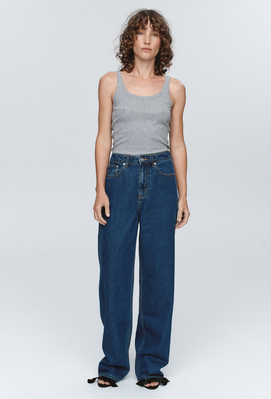 Relaxed Curved Jean - Washed Indigo-MARLE-P&K The General Store