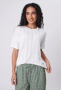Ember Knit Tee - Chalk-MARLOW-P&amp;K The General Store