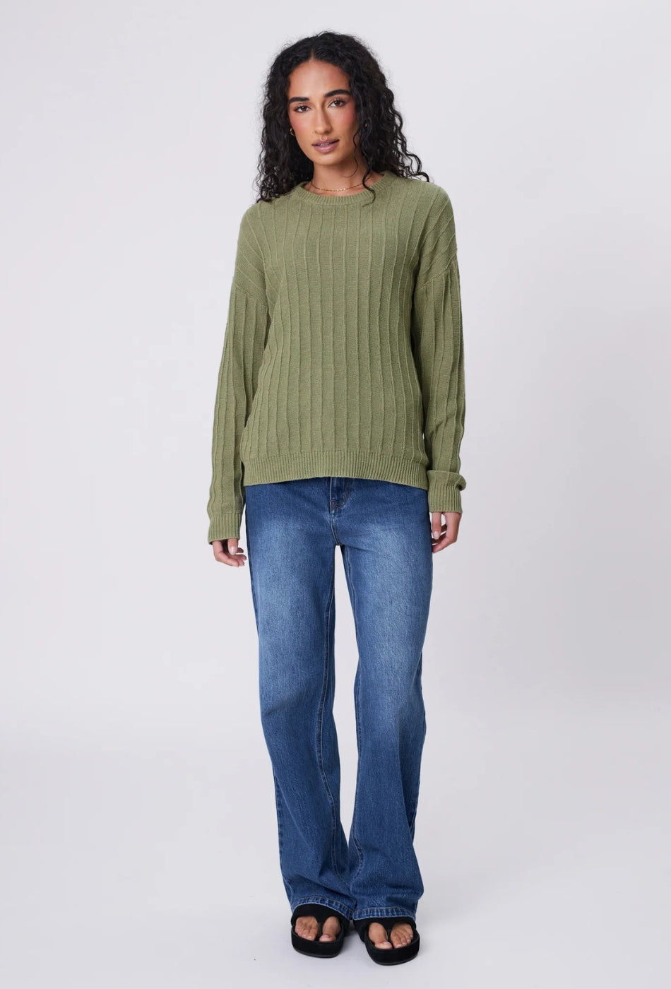 Evergreen Knit Crew - Laurel-MARLOW-P&K The General Store