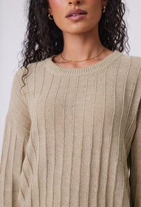 Evergreen Knit Crew - Oat-MARLOW-P&amp;K The General Store
