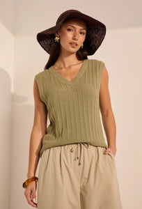 Evergreen Knit Vest - Laurel-MARLOW-P&amp;K The General Store