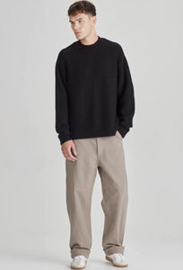 Mens Oversized Knit Jumper - Black-COMMONERS-P&amp;K The General Store