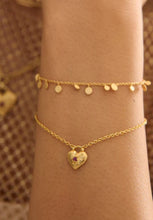 Load image into Gallery viewer, Coin Bracelet - 18KT Yellow Gold Plate (19cm)-Murkani-P&amp;K The General Store
