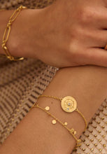 Load image into Gallery viewer, Coin Bracelet - 18KT Yellow Gold Plate (19cm)-Murkani-P&amp;K The General Store
