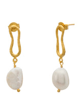 Load image into Gallery viewer, Eterna Baroque Pearl Earrings - 18KT Yellow Gold Plate-Murkani-P&amp;K The General Store
