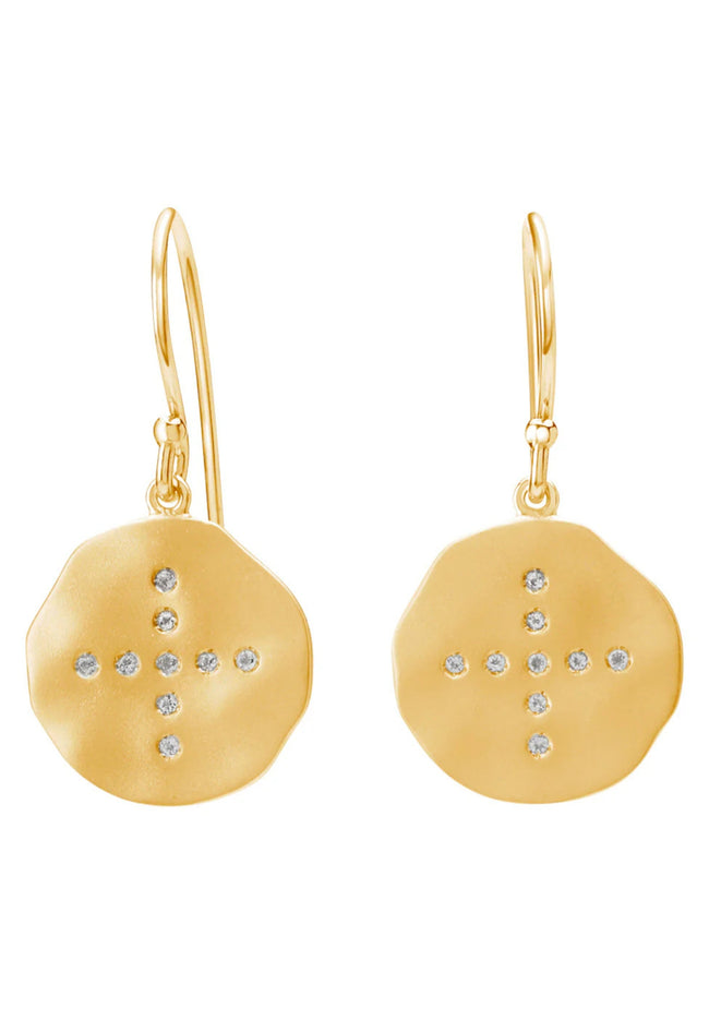 Halcyon Small Earrings - 18KT Yellow Gold Plate-Murkani-P&amp;K The General Store