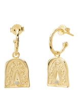 Load image into Gallery viewer, Rainbow Spirit Hoop Earrings - 18KT Yellow Gold Plate-Murkani-P&amp;K The General Store
