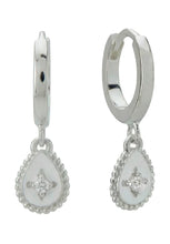 Load image into Gallery viewer, Reflection Tear Drop Huggies - Sterling Silver-Murkani-P&amp;K The General Store
