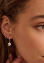 Load image into Gallery viewer, Reflection Tear Drop Huggies - Sterling Silver-Murkani-P&amp;K The General Store
