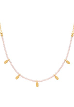 Load image into Gallery viewer, Rose Quartz Choker - 18KT Yellow Gold Plate-Murkani-P&amp;K The General Store

