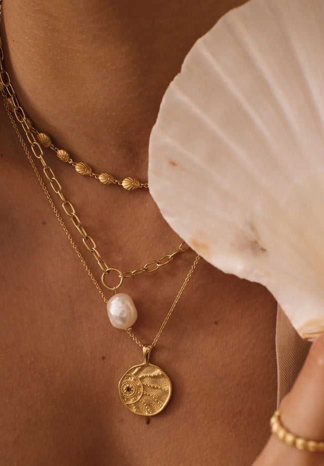 Sun Spirit Necklace - 18KT Yellow Gold Plate-Murkani-P&amp;K The General Store