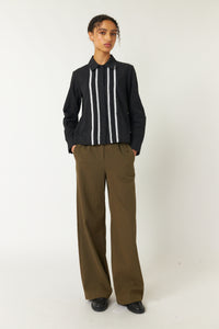 Pintucked Shirt - Black-SYLVESTER-P&amp;K The General Store