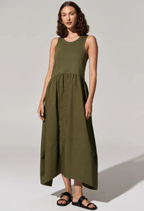 Toya Tank Dress - Khaki-POL-P&amp;K The General Store