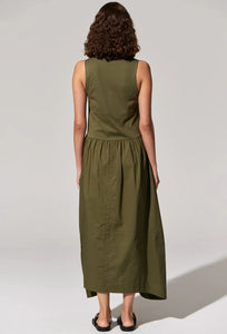 Toya Tank Dress - Khaki-POL-P&amp;K The General Store