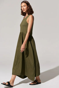 Toya Tank Dress - Khaki-POL-P&amp;K The General Store