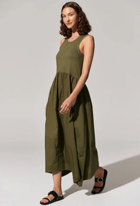 Toya Tank Dress - Khaki-POL-P&amp;K The General Store