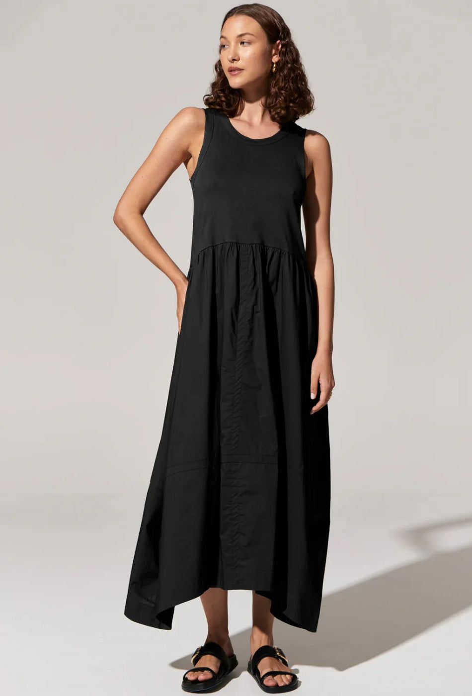 Toya Tank Dress - Black-POL-P&K The General Store