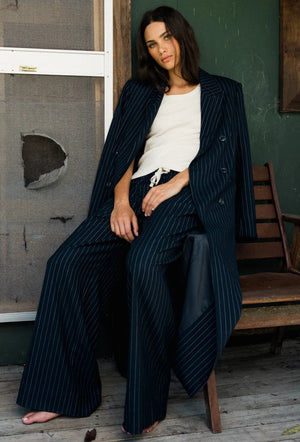 Rhodes Pants - Midnight Stripe-REMAIN-P&amp;K The General Store