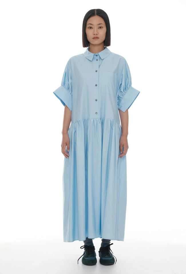 Joni Shirt Dress - Light Blue-RICOCHET-P&amp;K The General Store