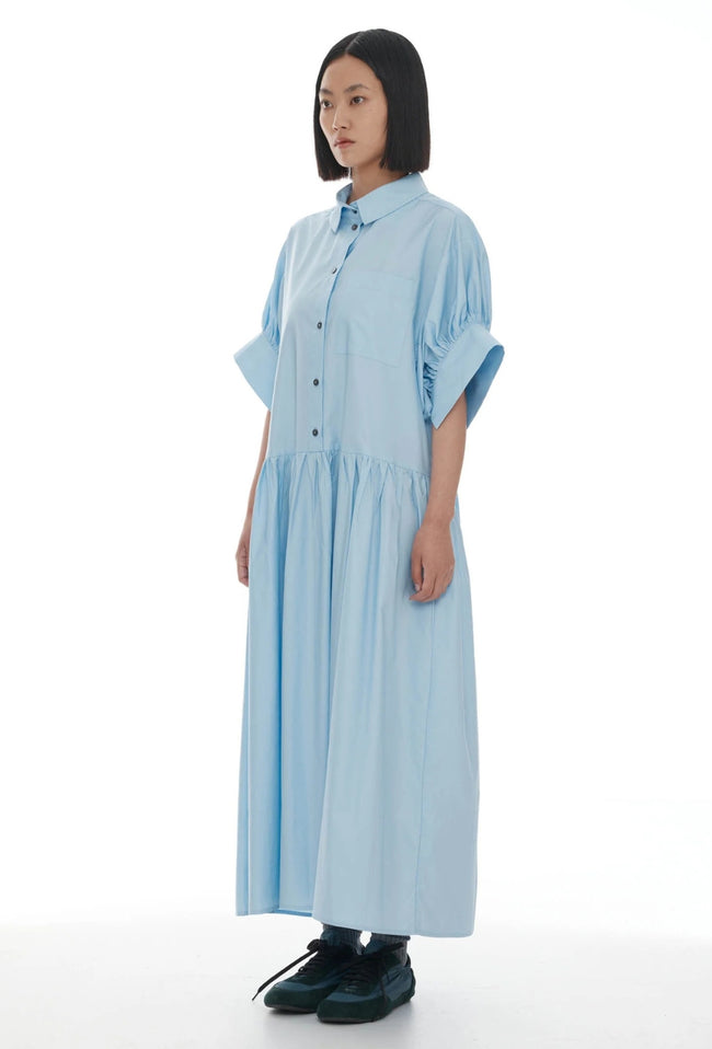 Joni Shirt Dress - Light Blue-RICOCHET-P&amp;K The General Store