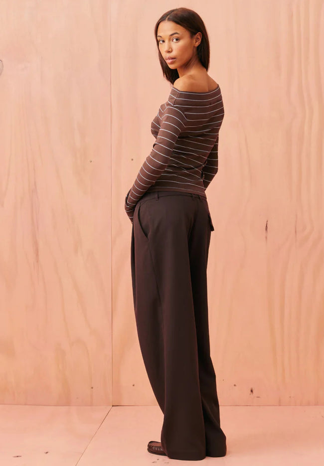 Emma Knit L/S - Java Blue Stripe-RUBY-P&amp;K The General Store