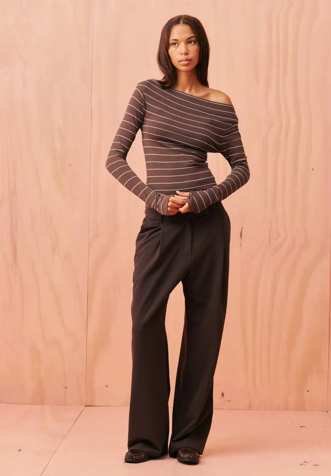 Emma Knit L/S - Java Blue Stripe-RUBY-P&amp;K The General Store