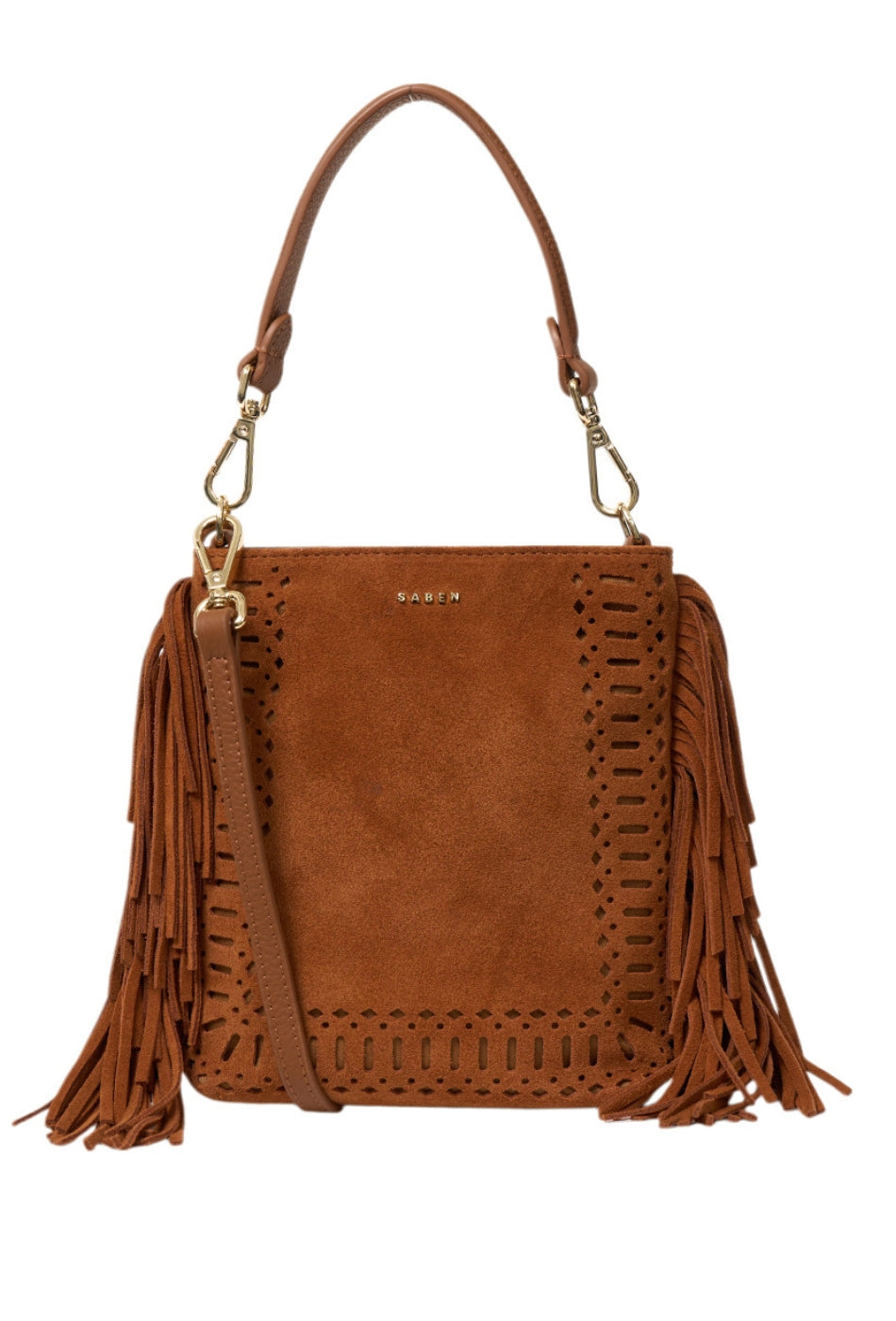Coco Mini Bag Tan Suede + Fringe-SABEN-P&K The General Store