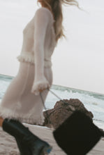 Load image into Gallery viewer, Claudette Shoulder Bag Black Suede + Fringe-SABEN-P&amp;K The General Store
