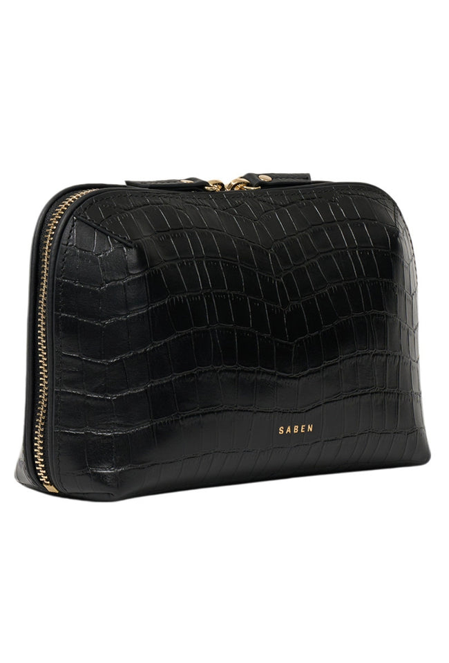 Tate Tech Pouch - Black Croc-SABEN-P&amp;K The General Store