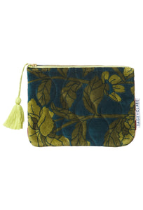 Bernanda Velvet Pouch - Peacock-SAGE AND CLARE-P&amp;K The General Store