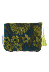 Bernanda Velvet Pouch - Peacock-SAGE AND CLARE-P&amp;K The General Store