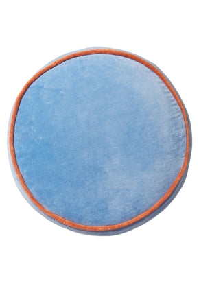 Castilo Round Velvet Cushion - Blue Jay-SAGE AND CLARE-P&amp;K The General Store