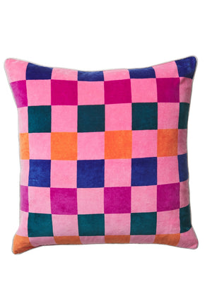 Damas Checkerboard Cushion - Cosmos-SAGE AND CLARE-P&amp;K The General Store