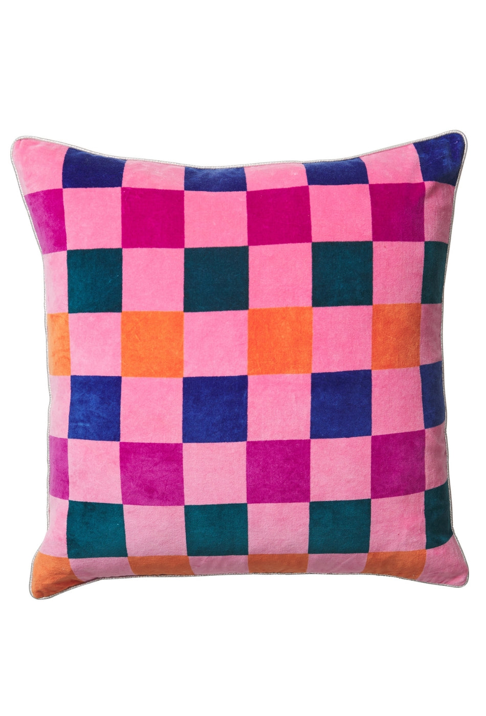 Damas Checkerboard Cushion - Cosmos-SAGE AND CLARE-P&K The General Store