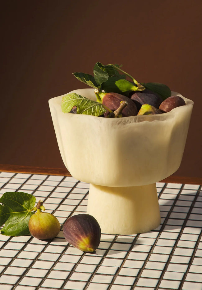 Joy Pedestal Bowl - Pearl-SAGE AND CLARE-P&amp;K The General Store