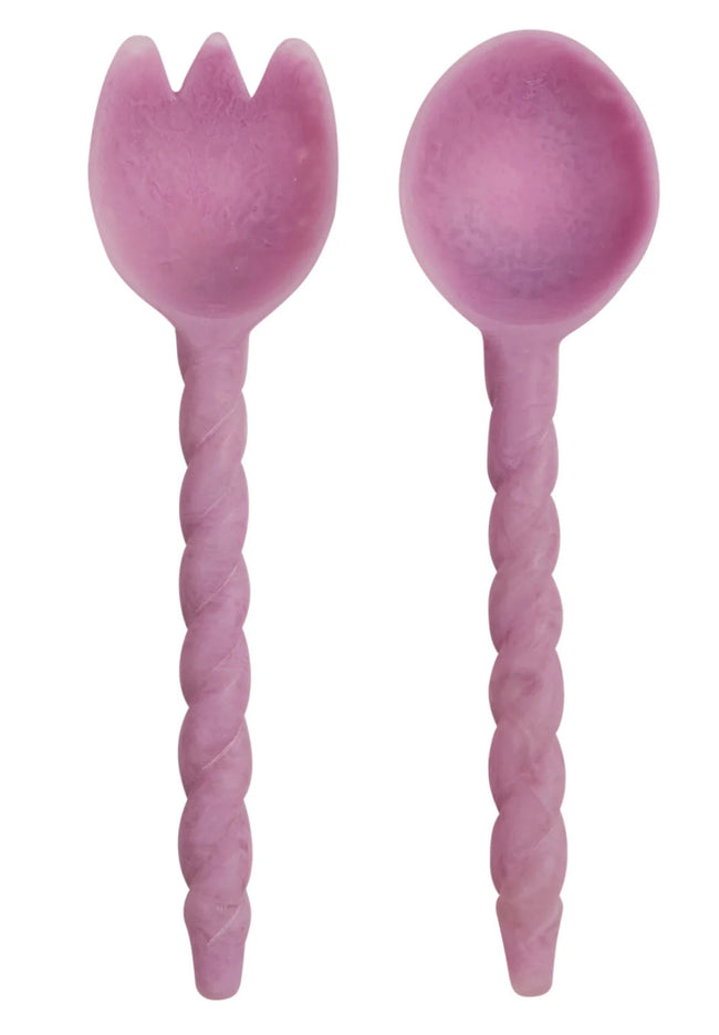 Rose Salad Servers - Orchid-SAGE AND CLARE-P&amp;K The General Store