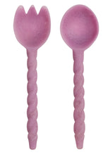 Load image into Gallery viewer, Rose Salad Servers - Orchid
