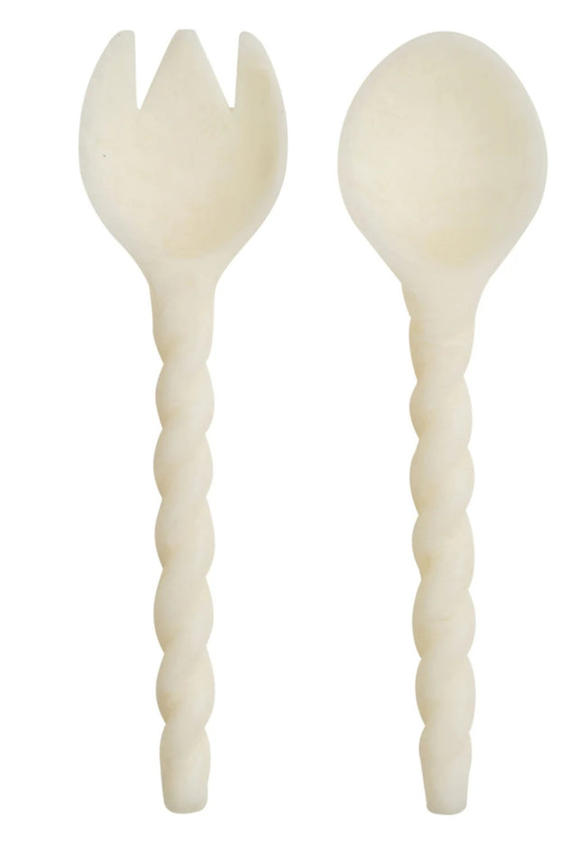 Rose Salad Servers - Pearl-SAGE AND CLARE-P&amp;K The General Store