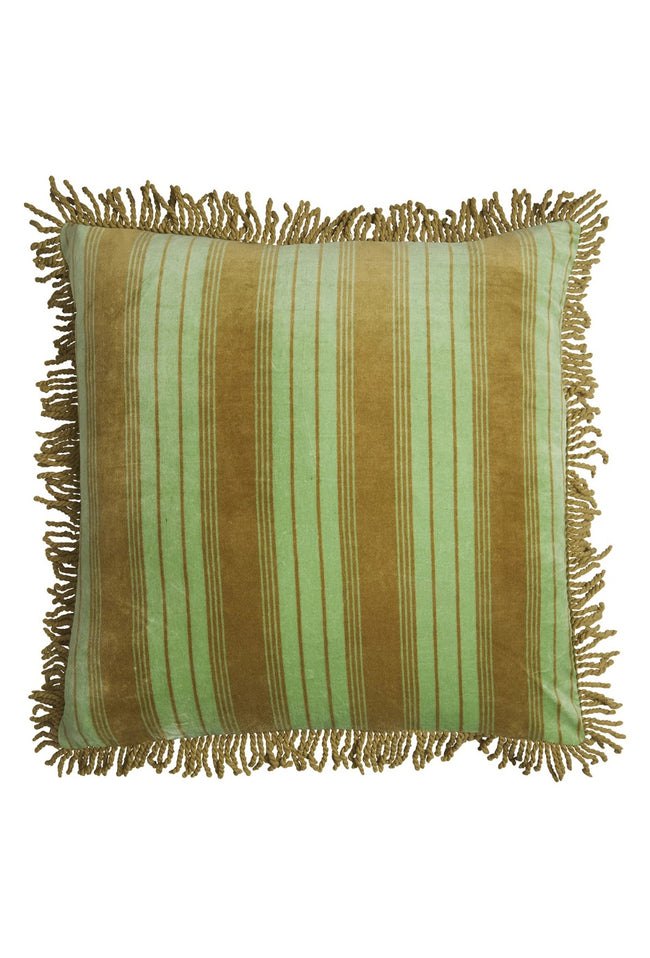 Brigitte Velvet Cushion - Olive Feather Insert-SAGE AND CLARE-P&amp;K The General Store