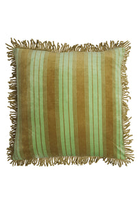 Brigitte Velvet Cushion - Olive Feather Insert-SAGE AND CLARE-P&amp;K The General Store