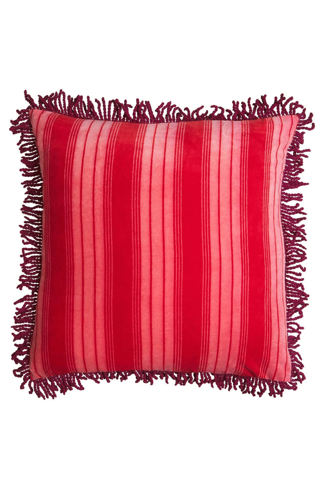 Brigitte Velvet Cushion - Cosmo Pink Feather Insert-SAGE AND CLARE-P&amp;K The General Store
